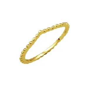 China Manufacturer 925 Sterling Silver 18k Gold Plated Jewelry Gold Rosary Rings For Women