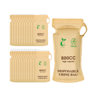 Sac à urine jetable compostable en PE avec fermeture éclair, toilettes d'urgence pour voiture en cas de congestion routière, pour femmes enceintes