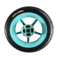 Ensemble de roues Supermoto bleu Tiffany pour moto électrique tout-terrain haute puissance, axe de 15 mm, pneu tubeless Kenda, jantes en aluminium coulé pour E-Moto