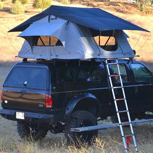 Grande tente de toit <span class=keywords><strong>en</strong></span> aluminium télescopique <span class=keywords><strong>en</strong></span> forme de maison pour voiture 4 personnes - Product Image 4