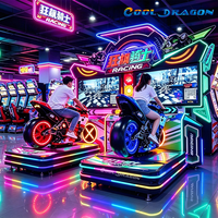Machine de jeu d'arcade Crazy Rider, simulateur de course de moto dynamique, compétitif à deux joueurs, anglais, garantie 1 an, fabricant direct