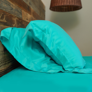 100% hữu cơ tre tấm ga trải giường phẳng thiết lập phong cách hiện đại màu rắn dệt kỹ thuật - Product Image 3