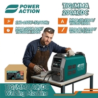 Soudeuse à inverter TIG/MMA200 ACDC, 160-250V, large plage de tension, IGBT AC DC, machine à souder double fonction TIG MMA pour le soudage de l'aluminium
