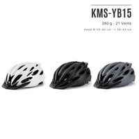 Casque de VTT pour adulte KMS-YB15, en PC+EPS moulé, 260g, 21 aérations, tailles M/L, casque de cyclisme sur route, doublure lavable