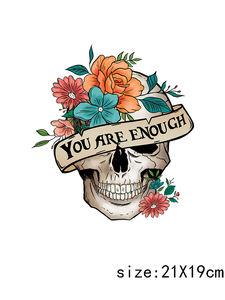 LETOP Horror Friends Spooky Floral Skull <span class=keywords><strong>Halloween</strong></span> 20 OZ Vaso <span class=keywords><strong>de</strong></span> café UV para DTF Cup Wraps Calcomanías impermeables Transferencia UV - Product Image 3