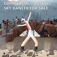 360 usine prix de gros Football danseur gonflable publicité vague Football danse homme Double jambes ciel danseur vente
