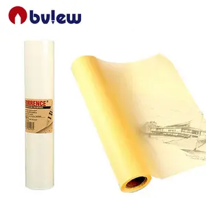 Bview arte 50 quintal 12 polegadas amarelo esboços papel rolo