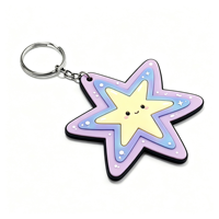 Pinshuo, fabricant depuis 20 ans, porte-clés en caoutchouc souple PVC 2D avec impression UV écologique, logo personnalisé, pour cadeaux promotionnels