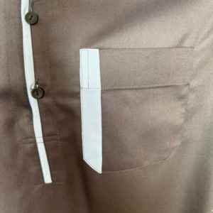 Thobe de <span class=keywords><strong>estilo</strong></span> Qatar <span class=keywords><strong>para</strong></span> <span class=keywords><strong>hombre</strong></span> con cuello levantado, túnica larga, Oriente Medio árabe de ropa de <span class=keywords><strong>hombre</strong></span>, ropa islámica tradicional con bolsillo y pantalón - Product Image 6