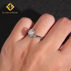Bague de couple pour homme et femme en or 18 carats avec diamant de laboratoire DE VVS, bijoux en diamant de laboratoire de 1,08 carat, bague de mariage pour femme - Product Image 6