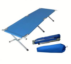 Lit pliant d'urgence en aluminium léger, durable, moderne, portable, réglable pour la plage, le camping et l'extérieur - Product Image 1