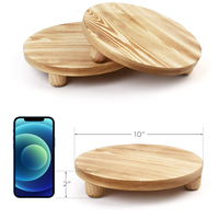 Support de pot de fleurs en bois pour l'intérieur et l'extérieur, support rond pour pot de fleurs, piédestal, support en bois pour plantes