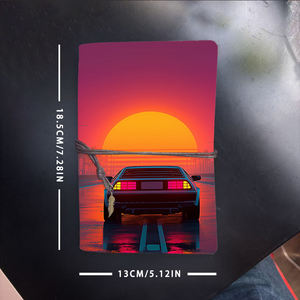 A6 fatto a mano Vintage Notebook 80 fogli sostituibili ideale per studenti Notebook per la vita del Campus con <span class=keywords><strong>auto</strong></span> sole palme stampa stradale - Product Image 6