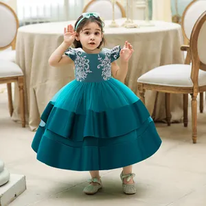 MQATZ vendita calda festa all'ingrosso bambini Tulle fiore neonata estate bambini vestiti fantasia vestito L1878XZ