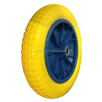 FR1603 4.00-8 Brouette industrielle de jardin en mousse PU Brouettes robustes Brouette à roues