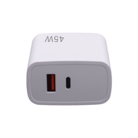 Chargeur mural USB Type-C 45W en gros pour téléphone portable et ordinateur portable avec charge rapide QC3.0 et PD 3.0, prise EU/US/UK