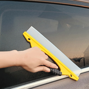 Car <b>Window</b> <b>Cleaner</b> Silicone <b>Squeegee</b> Yellow Manual Glass Wiper For Vehicle Use - Product Image 2