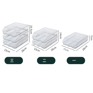 กล่องเก็บไข่แบบใสกล่องเก็บไข่สำหรับตู้เย็นที่เก็บไข่หมุนอัตโนมัติอุปกรณ์จัดระเบียบความจุขนาดใหญ่ - Product Image 6