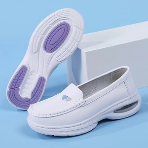 <span class=keywords><strong>Scarpe</strong></span> di sicurezza <span class=keywords><strong>bianche</strong></span> da <span class=keywords><strong>donna</strong></span> con punta in acciaio in microfibra superiore in pelle per lavori ospedalieri - Product Image 6