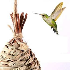Casetta per Colibrì a Forma di Erba Naturale ed Ecologica, Intrecciata a Mano, Gabbia per Animali da Giardino, Patio e Prato - Product Image 4