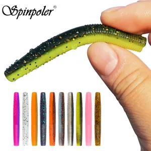 Spinpoler脂肪蠕虫Senko Finesse Tpr Ned蠕虫钻机2.75 “Stickbait软鱼饵游泳诱饵14个带盒游泳诱饵鲈鱼梭鱼