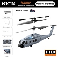 Nouvel arrivage KY205 Avion de loisir militaire Hélicoptère RC avec double caméra Évitement d'obstacles Trajectoire Vol Mini Hélicoptère