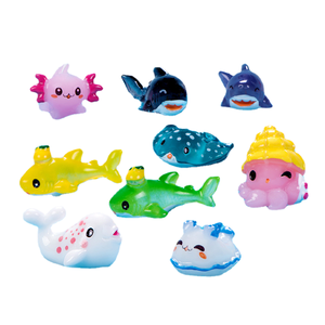 Animaux marins : requin marteau, lapin de mer, dauphin, crocodile, <span class=keywords><strong>tortue</strong></span>, citron, dragon hexagonal, narval blanc, raie, pieuvre - Product Image 1