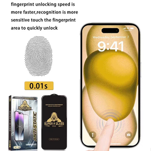 อุปกรณ์ป้องกันหน้าจอแบบใสสำหรับมือถือ Samsung กระจกเทมเปอร์ kkong สีดำคุณภาพสูง - Product Image 6