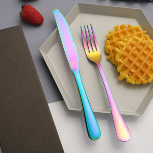 Stainless Steel <strong>Two</strong>-Piece Western Tableware Set, Knife and Fork <strong>Gift</strong> <strong>Box</strong> <strong>for</strong> Company Events and <strong>Dinners</strong> - Product Image 1