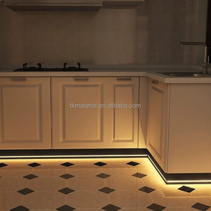 Moderna Illuminazione a LED per Hotel e Showroom, Battiscopa in Alluminio Nero, Profilo Angolare <span class=keywords><strong>da</strong></span> Parete - Product Image 1
