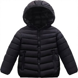 Veste matelassée noire à capuche pour homme, manteau d'hiver chaud et épais décontracté, fermeture éclair, manches longues, coupe-vent léger pour homme - Product Image 1