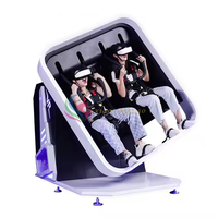 Populaire 360 degrés tournant 2 chaise 9D VR montagnes russes simulateur de réalité virtuelle à haut degré aire de jeux intérieure VR Machine