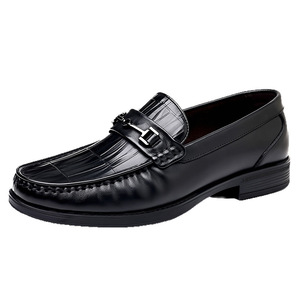 Dress Shoes Patent Leather <b>Round</b> Toe Slip-On <b>Cushioned</b> EVA Midsole Rubber Outsole All Seasons Solid Color wholesale - Product Image 1