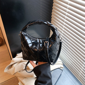 PLAYMAX 2026 Elegant Classic Metal Ring Cloud Bag Hand Carry Evening Party <b>Purse</b> Premium <b>Small</b> Chain Strap Portable Woven - Product Image 4