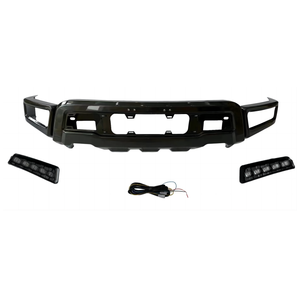 Pare-chocs avant en acier accessoires 4x4 pour F150 <span class=keywords><strong>F</strong></span>-<span class=keywords><strong>150</strong></span> acier noir <span class=keywords><strong>Raptor</strong></span> Style avec lumières LED <span class=keywords><strong>2021</strong></span>-2023 - Product Image 2