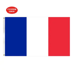 Bandeira personalizada 90*150cm França Bandeira 3*5ft Bandeira de poliéster fabricante país bandeira ao ar livre