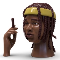 Personnalisé vente en gros moderne maison parfum aromatique parfumé décor noir africain dreadlock tête en résine unique cône d'encens brûleur de chambre