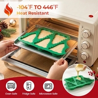 SILIKOLOVE Moule à gâteau en silicone de qualité alimentaire sans BPA, forme d'arbre de Noël à 5 cavités, personnalisable, LFGB Platinum