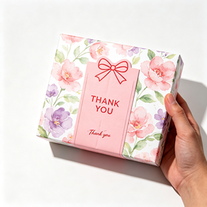 Etiquetas Adhesivas Impermeables Rectangulares con Diseño de Camelia Rosa, para Cajas de Regalo, Personalizables, del Fabricante - Product Image 5