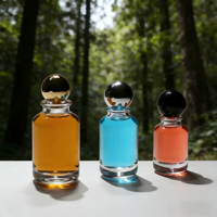 Flacons de parfum en verre transparent 30ml 100ml à pompe pulvérisatrice, avec bouchon en option, pour crème visage, faux cils, fard à joues - Vente chaude