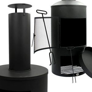 Brasero d'extérieur en acier laminé à froid pour terrasse, jardin, foyer, poêle à bois, chauffage extérieur - Product Image 5