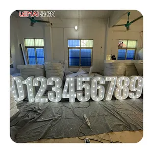 Best-seller 4-foot Love LED Light Sous-titres 3-foot Digital Logo Wedding Retro Marquis Couple Party Props Luminous Characters