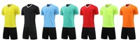Kit d'arbitre de football personnalisé avec logo OEM, col en V, haute qualité, respirant, ensemble uniforme d'arbitre de football pour l'entraînement d'équipe
