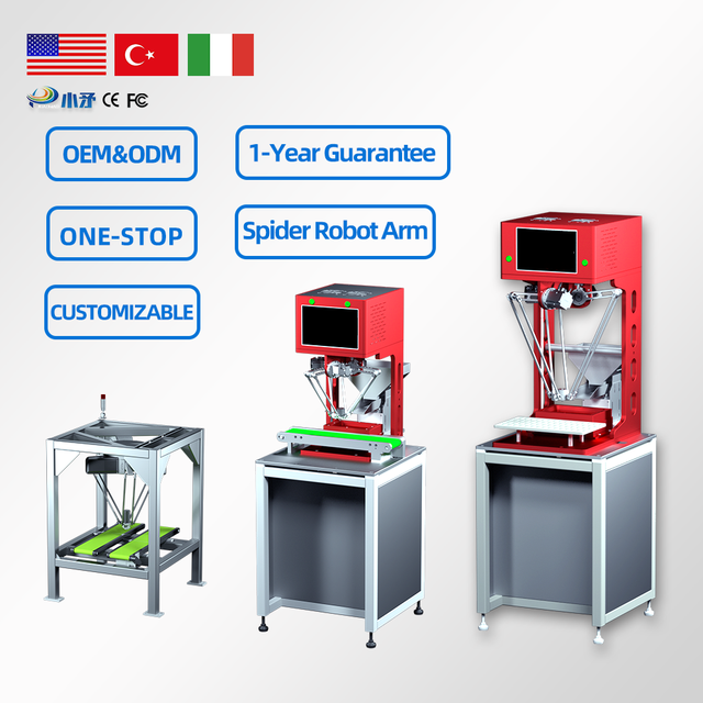 High Efficiency Pick and Place Spider Arm Robot for Goods Sorting Core Components Include Gearbox Motor Engine
