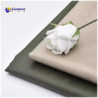 Nouveau design SINOVEL 2026 – Tissu en suède uni 100 % polyester imperméable auto-adhésif avec effet bronzé pour ameublement