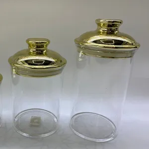 2021 Hot Seal Acrylic Lưu Trữ Jar Với Nắp Vàng Cho Kẹo Và Nuts Jar Canister