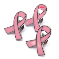 Broche esmaltado con logotipo de concientización sobre la prevención del cáncer de mama con lazo rosa para la campaña mundial de cuidado diurno contra el VIH/SIDA, insignia, accesorios de joyería
