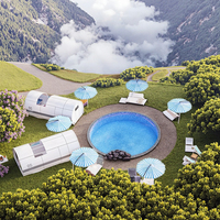 Hôtel-capsule, auberge de tourisme en plein air, capsule spatiale, maison mobile