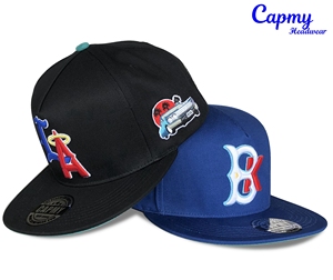 OEM tùy chỉnh thiết kế riêng của bạn Logo 5 tấm màu xanh hải quân <span class=keywords><strong>Snapback</strong></span> <span class=keywords><strong>cap</strong></span> cá nhân tùy chỉnh trống phẳng vành <span class=keywords><strong>Snapback</strong></span> mũ - Product Image 5