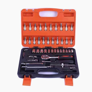 46pcs/set Drive Car Repair Socket Spanner Wrench Set 1/2" Metric Extension Bar Ratchet Wrench <b>Kit</b> - Product Image 1